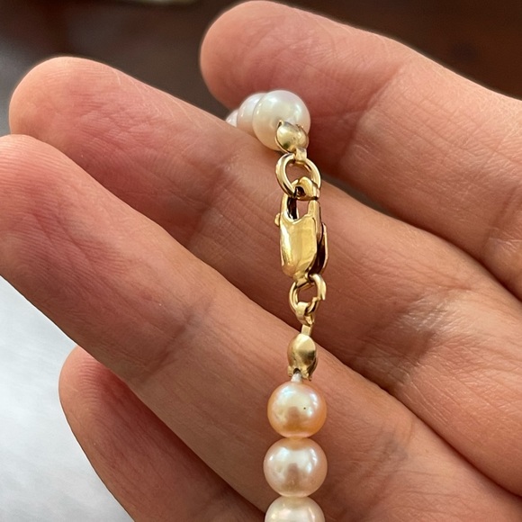 High quality cultured freshwater 6mm pearl 14/20 gold filled 17 inch necklace - Picture 3 of 9